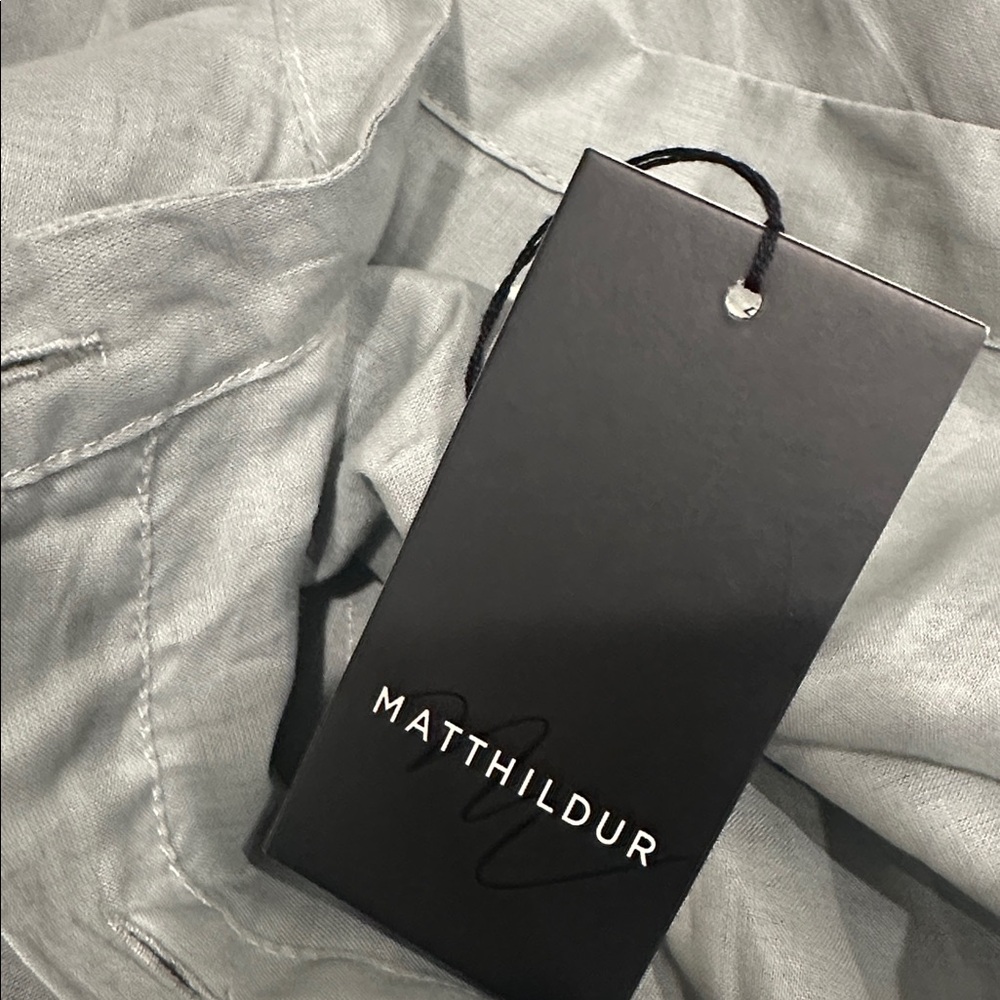 matthildur green long sleeve tunic button up shirt avant garde lagenlook NWT - Picture 8 of 10